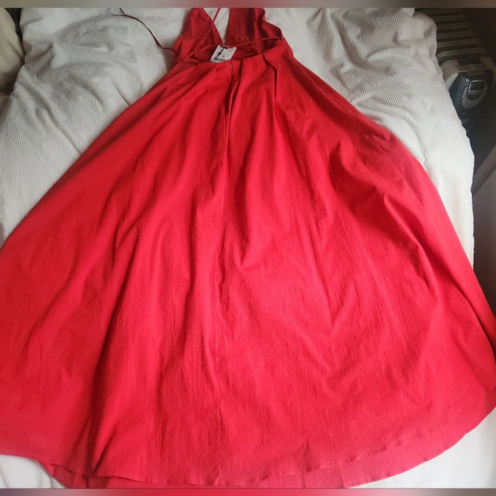 Zara Open Back Dress Strappy Ajustable Straps Pockets red Zw Collection Sz M NWT - Picture 16 of 16